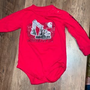 Carhartt red long sleeve body suit size 12 months